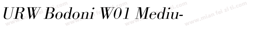 URW Bodoni W01 Mediu字体转换